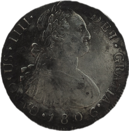 8 Reales Carlos IV 1806 Nueva Guatemala